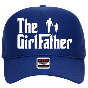 The Father Funny Dad Of Daddy Daughter Meaningful Gift High Crown Mesh Back Trucker Hat