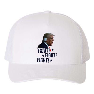 Trump Fight Fight Fight Trump Rally Fist 2024 Ear Bandage Yupoong Adult 5-Panel Trucker Hat