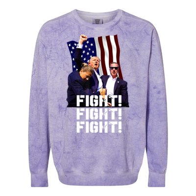 Trump Fight Fight Fight Gift Colorblast Crewneck Sweatshirt