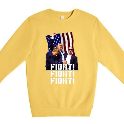 Trump Fight Fight Fight Gift Premium Crewneck Sweatshirt