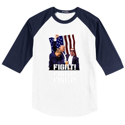 Trump Fight Fight Fight Gift Baseball Sleeve Shirt