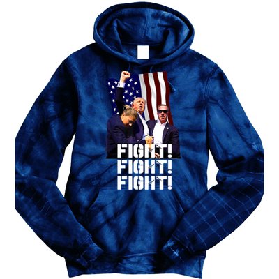 Trump Fight Fight Fight Gift Tie Dye Hoodie