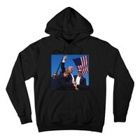 Trump Fight Fist 2024 Strong Support Hoodie