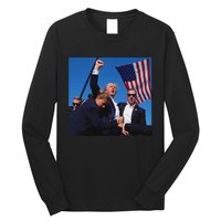 Trump Fight Fist 2024 Strong Support Long Sleeve Shirt