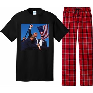 Trump Fight Fist 2024 Strong Support Pajama Set