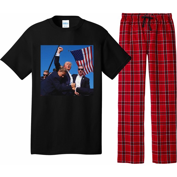 Trump Fight Fist 2024 Strong Support Pajama Set