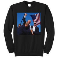 Trump Fight Fist 2024 Strong Support Tall Sweatshirt