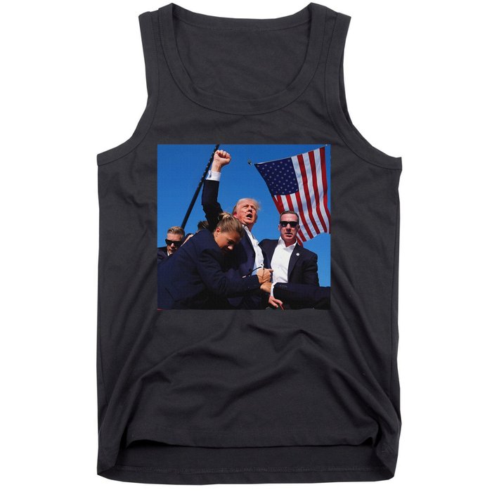 Trump Fight Fist 2024 Strong Support Tank Top