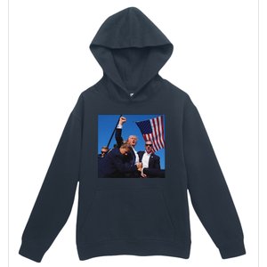 Trump Fight Fist 2024 Strong Support Urban Pullover Hoodie