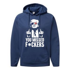 Trump Fight Fight Fight Gift Performance Fleece Hoodie