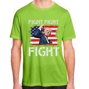 Trump Fight Fight Fight Trump Signals To Americans To Fight Adult ChromaSoft Performance T-Shirt