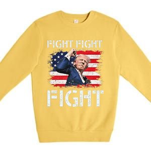 Trump Fight Fight Fight Trump Signals To Americans To Fight Premium Crewneck Sweatshirt