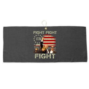 Trump Fight Fight Fight Trump Signals To Americans To Fight Cool Gift Large Microfiber Waffle Golf Towel