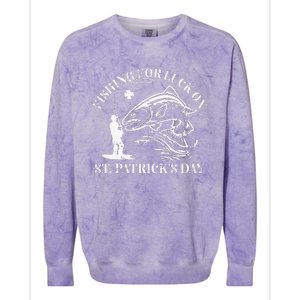 Trout Fly Fishing for luck on St. Patrick's Day Colorblast Crewneck Sweatshirt