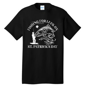 Trout Fly Fishing for luck on St. Patrick's Day Tall T-Shirt