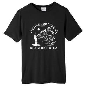 Trout Fly Fishing for luck on St. Patrick's Day Tall Fusion ChromaSoft Performance T-Shirt