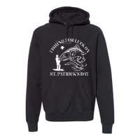 Trout Fly Fishing for luck on St. Patrick's Day Premium Hoodie