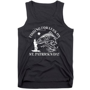 Trout Fly Fishing for luck on St. Patrick's Day Tank Top