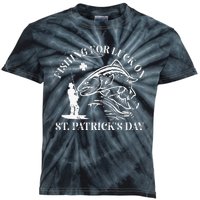 Trout Fly Fishing for luck on St. Patrick's Day Kids Tie-Dye T-Shirt