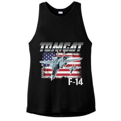 Tomcat F14 Fighter Jet Ladies PosiCharge Tri-Blend Wicking Tank