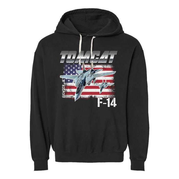 Tomcat F14 Fighter Jet Garment-Dyed Fleece Hoodie