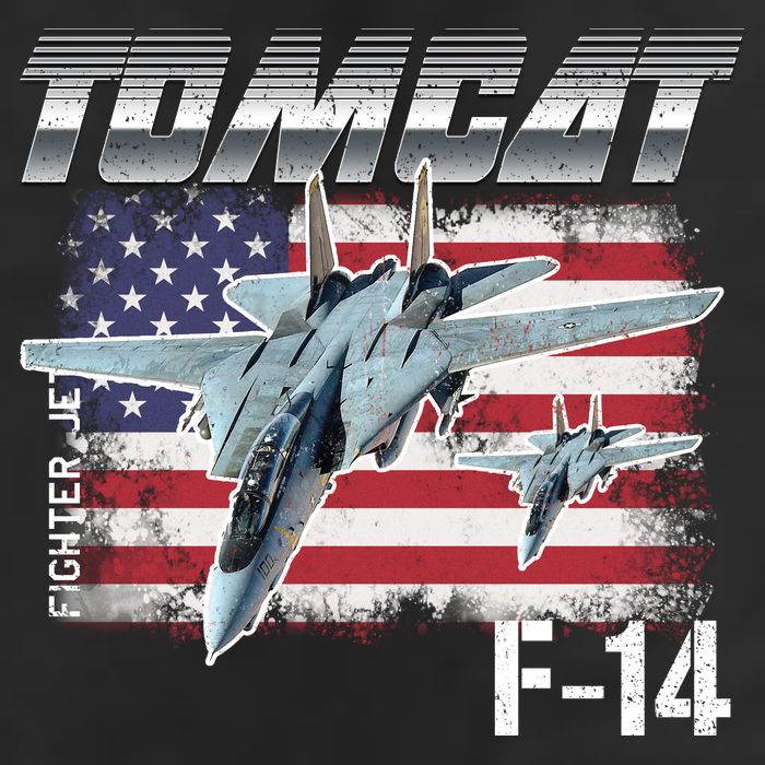 Tomcat F14 Fighter Jet Garment-Dyed Fleece Hoodie