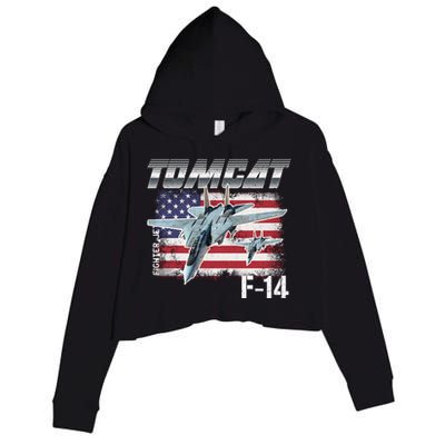 Tomcat F14 Fighter Jet Crop Fleece Hoodie