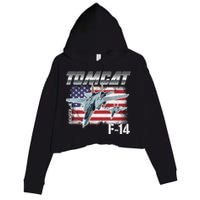 Tomcat F14 Fighter Jet Crop Fleece Hoodie