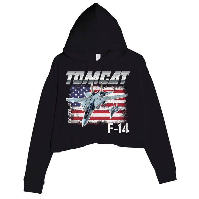 Tomcat F14 Fighter Jet Crop Fleece Hoodie