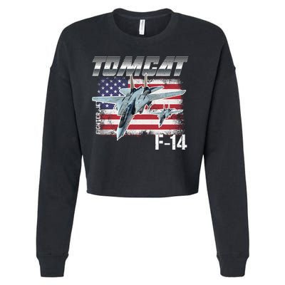 Tomcat F14 Fighter Jet Cropped Pullover Crew