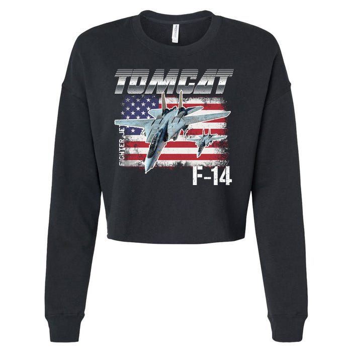 Tomcat F14 Fighter Jet Cropped Pullover Crew