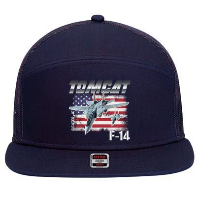 Tomcat F14 Fighter Jet 7 Panel Mesh Trucker Snapback Hat