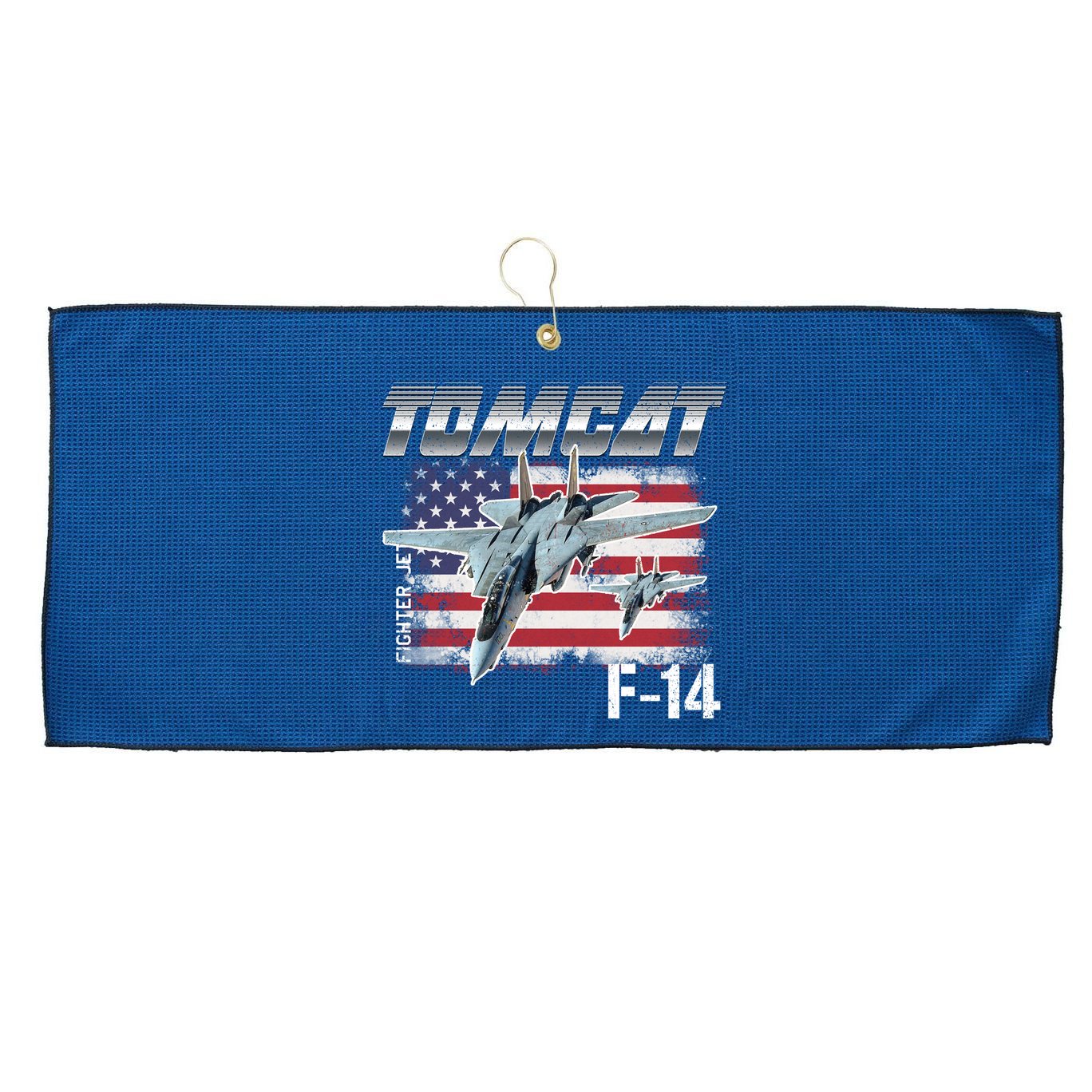 Tomcat F14 Fighter Jet Large Microfiber Waffle Golf Towel