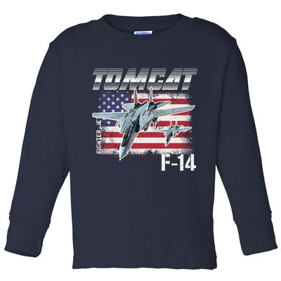 Tomcat F14 Fighter Jet Toddler Long Sleeve Shirt