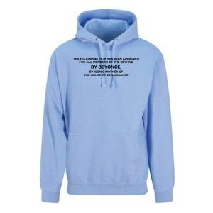 The Following Film Has Been Approved For All Members Of The Beyhive Unisex Surf Hoodie