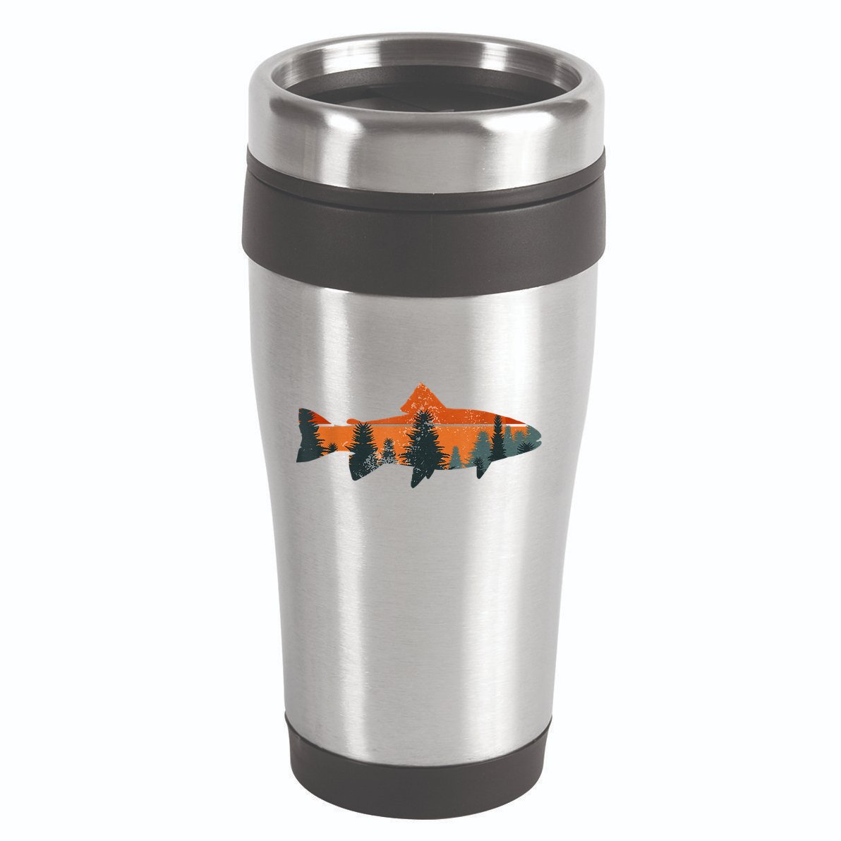 Trout Fly Fishing Nature Outdoor Fisherman Gift Fisherman Fishing Shirt 16oz Travel Tumbler