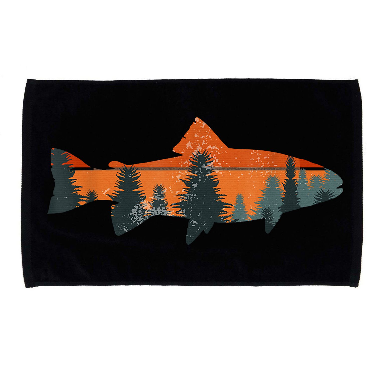 Trout Fly Fishing Nature Outdoor Fisherman Gift Fisherman Fishing Shirt Microfiber Hand Towel