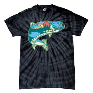 Trout Fly Fishing Outdoor Forest Nature Wildlife Fisherman Tie-Dye T-Shirt