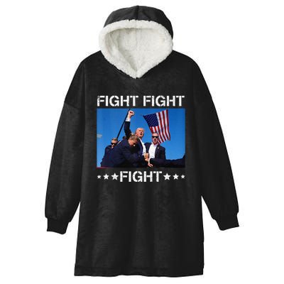 Trump Fight Fight Fight Hooded Wearable Blanket