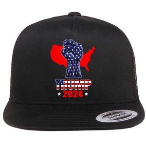 Trump Fight For America Flat Bill Trucker Hat