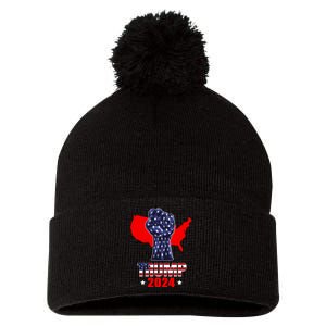 Trump Fight For America Pom Pom 12in Knit Beanie