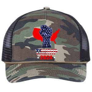 Trump Fight For America Retro Rope Trucker Hat Cap