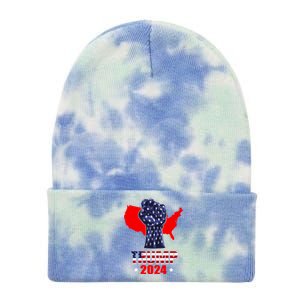 Trump Fight For America Tie Dye 12in Knit Beanie