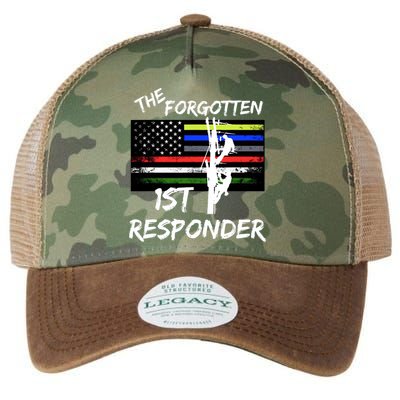 The Forgotten First Responder Tribute To Electrical Lineman Legacy Tie Dye Trucker Hat