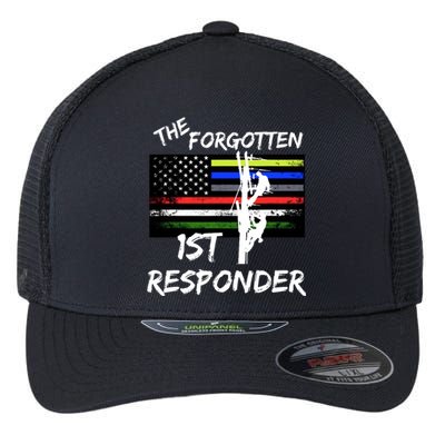 The Forgotten First Responder Tribute To Electrical Lineman Flexfit Unipanel Trucker Cap