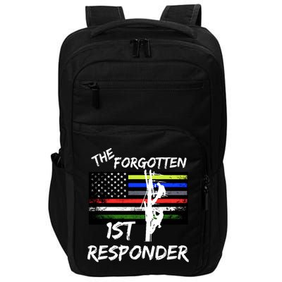 The Forgotten First Responder Tribute To Electrical Lineman Impact Tech Backpack