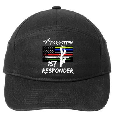 The Forgotten First Responder Tribute To Electrical Lineman 7-Panel Snapback Hat