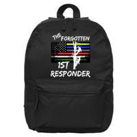 The Forgotten First Responder Tribute To Electrical Lineman 16 in Basic Backpack