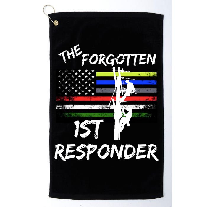 The Forgotten First Responder Tribute To Electrical Lineman Golf Towel