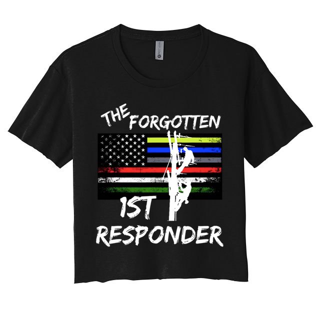 The Forgotten First Responder Tribute To Electrical Lineman Crop Top